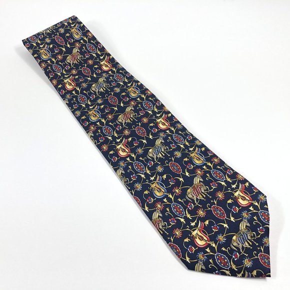 Il David by Florence Men's Silk Tie Equestrian - Picture 2 of 6